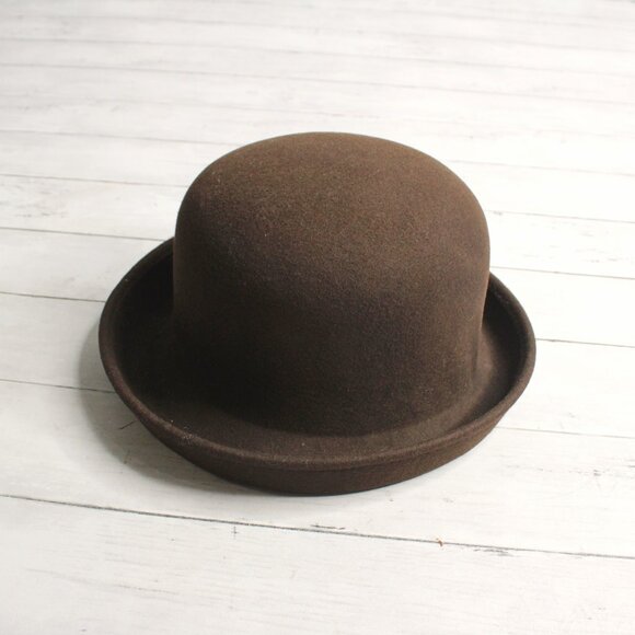 Commodore Women\'s Bowler Brim Hat 100% Lite Felt Wool Dark Brown main image 4